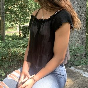 M black off the shoulder blouse